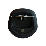 Jutland Logo Compression T-Handle Toolbox Latch with Foam Gasket, Black and Chrome