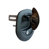 Jutland Logo Compression T-Handle Toolbox Latch with Foam Gasket, Black and Chrome