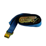 2" x 16' Jutland Ratchet Strap with Flat Hook, 2084 Webbing, Blue Tie-Down
